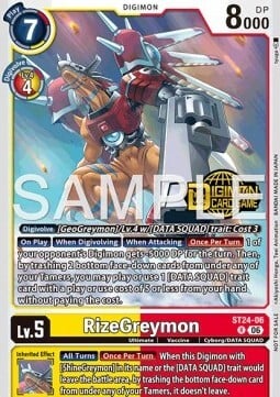 RizeGreymon Card Front