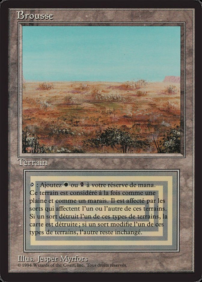MTG Scrubland FBB 黒枠 ドイツ語 SP/MP程度 Scrubland Foreign Black Bordered | Magic | CardTrader