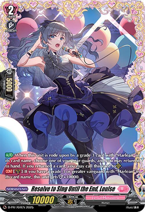 Resolve to Sing Until the End, Louise Card Front