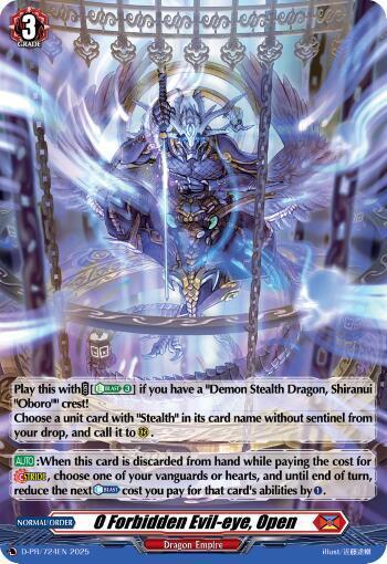 0 Forbidden Evil-eye, Open Frente