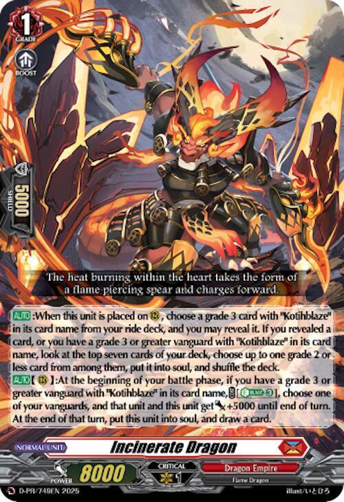 Incinerate Dragon Card Front