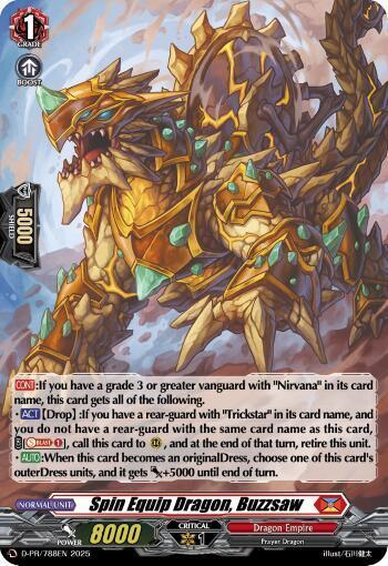 Spin Equip Dragon, Buzzsaw Card Front