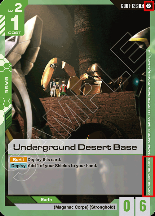 Underground Desert Base Card Front