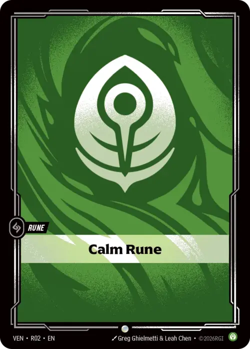 Calm Rune Card Front