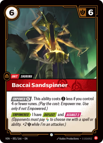 Baccai Sandspinner Card Front