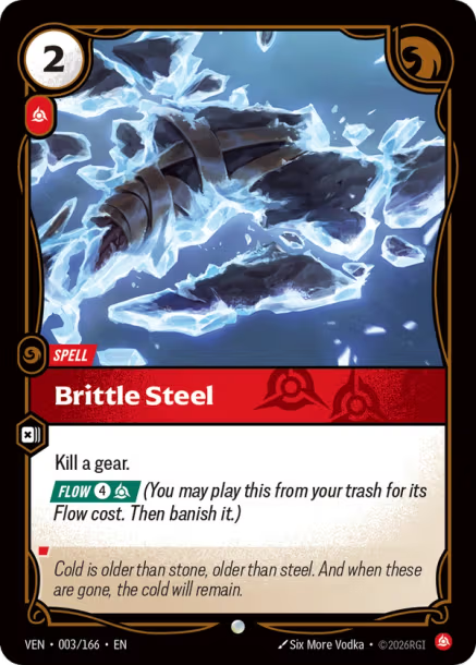 Brittle Steel Card Front