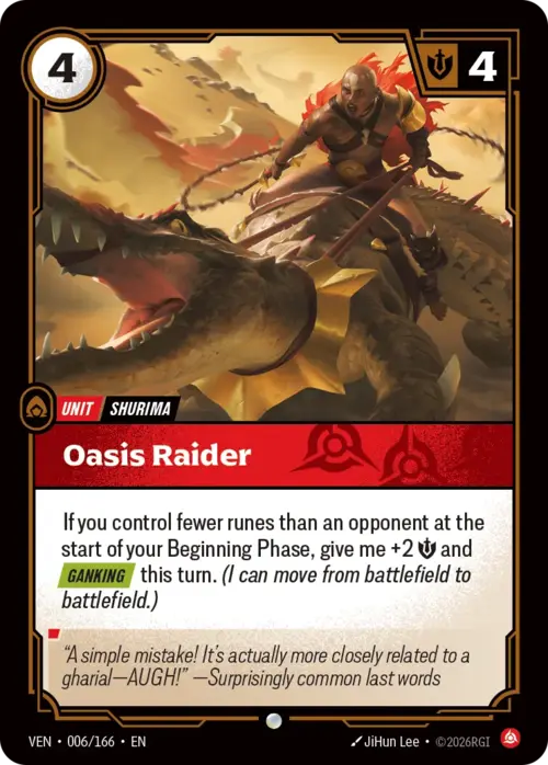 Oasis Raider Card Front
