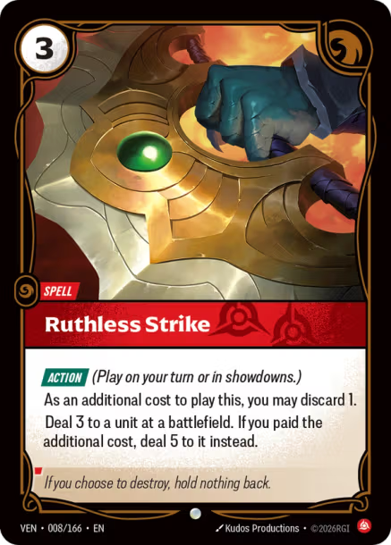 Ruthless Strike Card Front