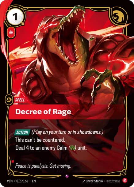 Decree of Rage Card Front