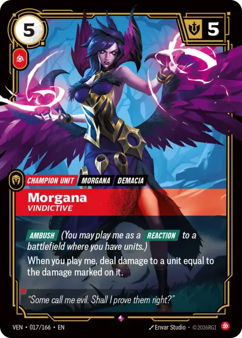 Morgana, Vindictive Card Front