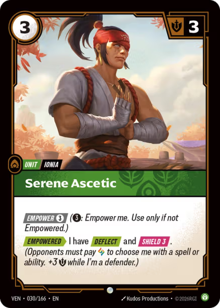 Serene Ascetic Card Front