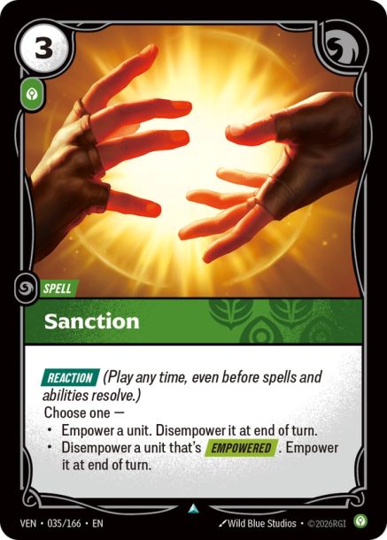 Sanction Card Front