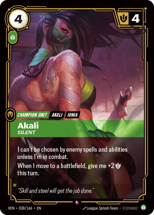 Akali, Silent Card Front