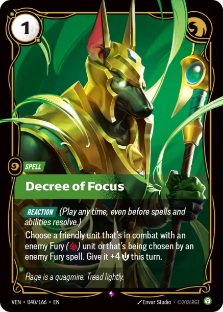 Decree of Focus Card Front
