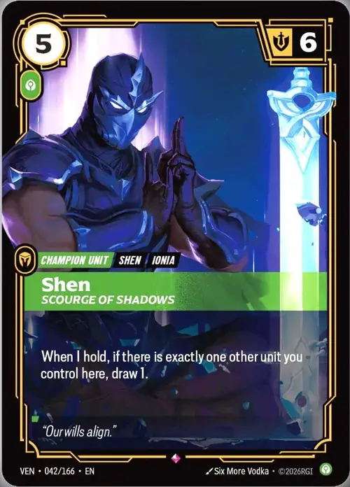 Shen, Scourge of Shadows Card Front