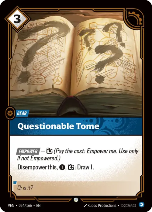 Questionable Tome Card Front