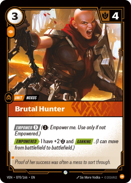 Brutal Hunter Card Front