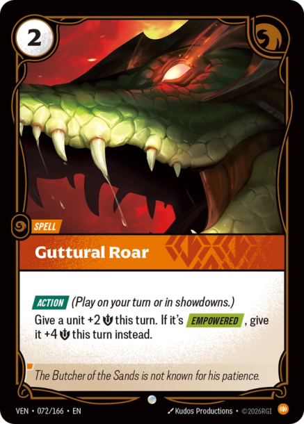 Guttural Roar Frente