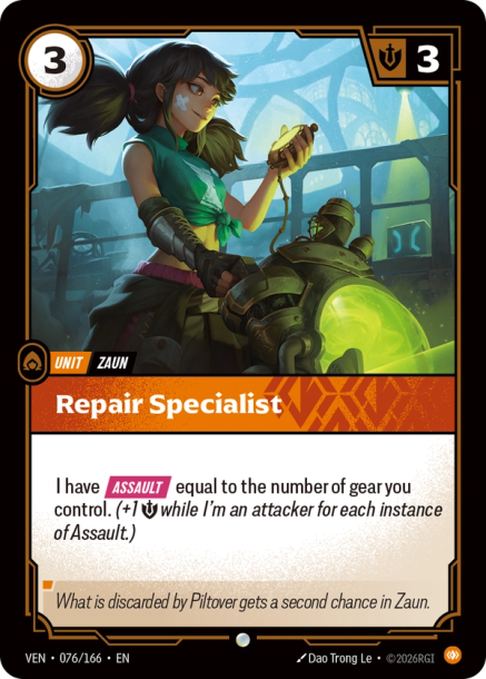 Repair Specialist Card Front