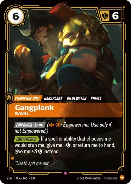 Gangplank, Naval Card Front