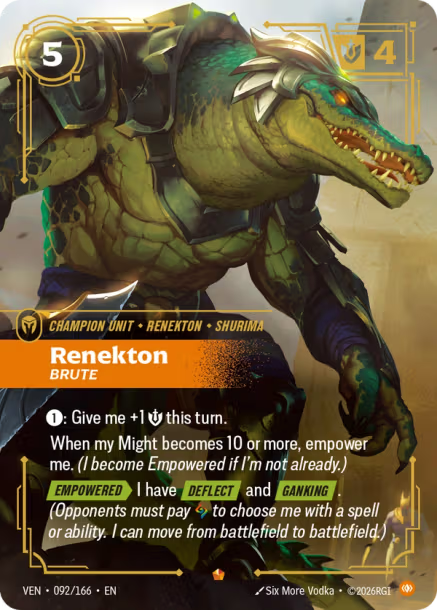 Renekton, Brute Card Front