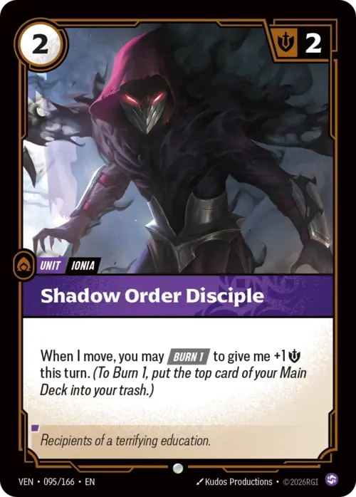 Shadow Order Disciple Card Front