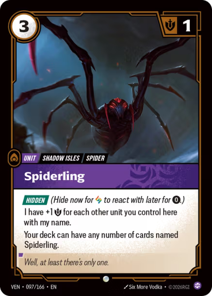 Spiderling Card Front