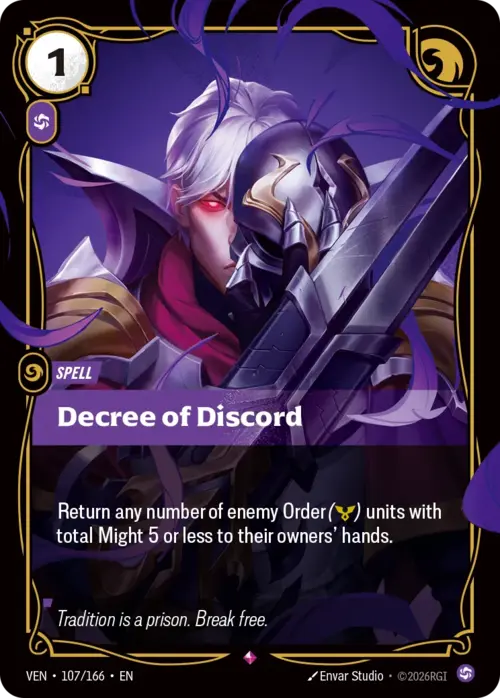 Decree of Discord Card Front