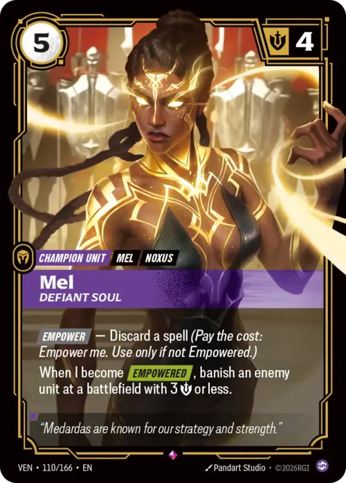 Mel, Defiant Soul Card Front