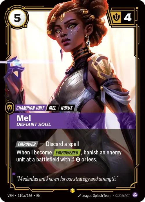 Mel, Defiant Soul Card Front
