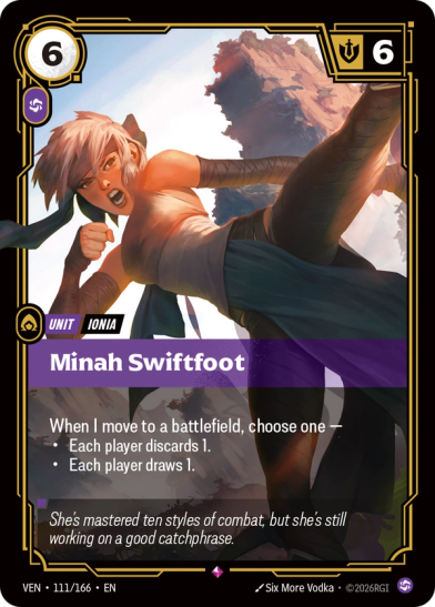 Minah Swiftfoot Card Front