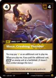 Masa, Crashing Thunder 120
