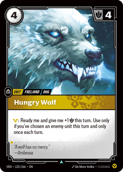Hungry Wolf Card Front