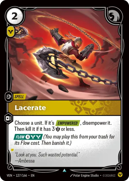 Lacerate Card Front
