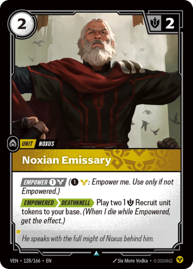 Noxian Emissary Card Front