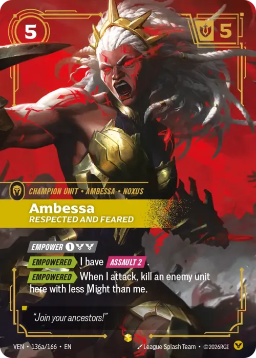 Ambessa - Respected and Feared Card Front