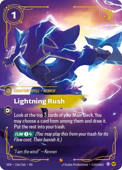 Lightning Rush Card Front