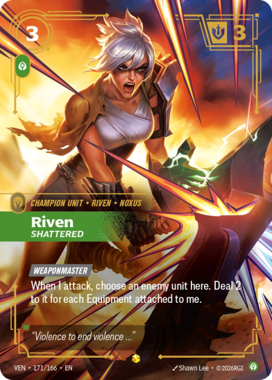 Riven, Shattered Card Front
