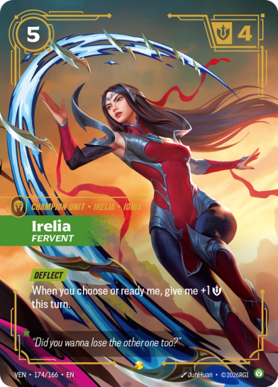 Irelia, Fervent Card Front