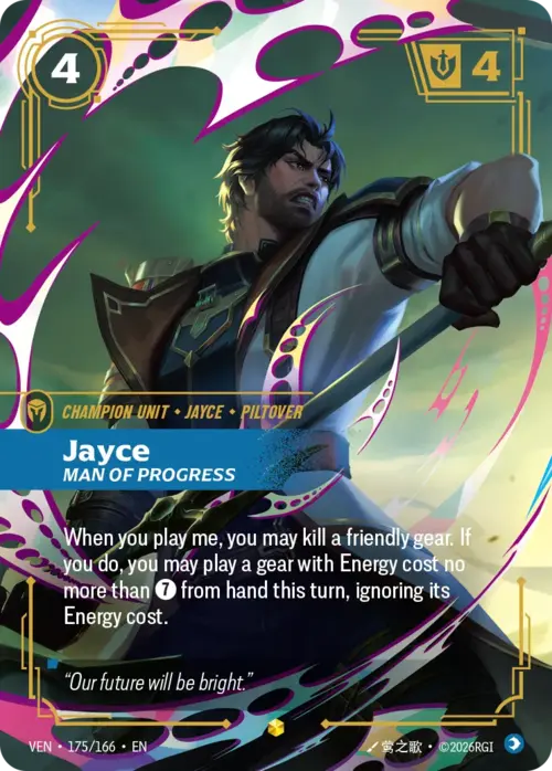 Jayce, Man of Progress Card Front