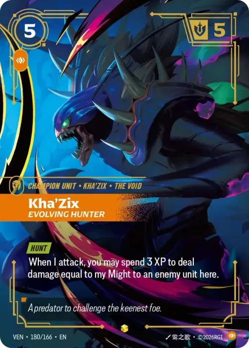 Kha'Zix, Evolving Hunter Card Front