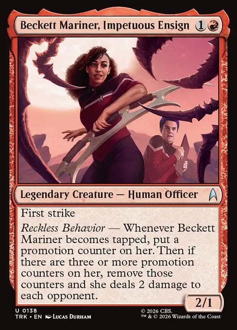 Beckett Mariner, Impetuous Ensign Card Front