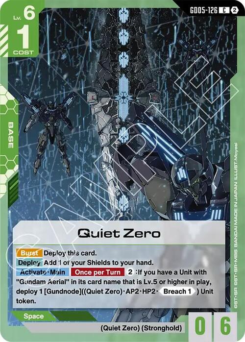 Quiet Zero Card Front