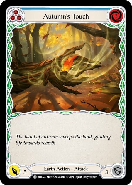 Autumn's Touch - Blue Card Front