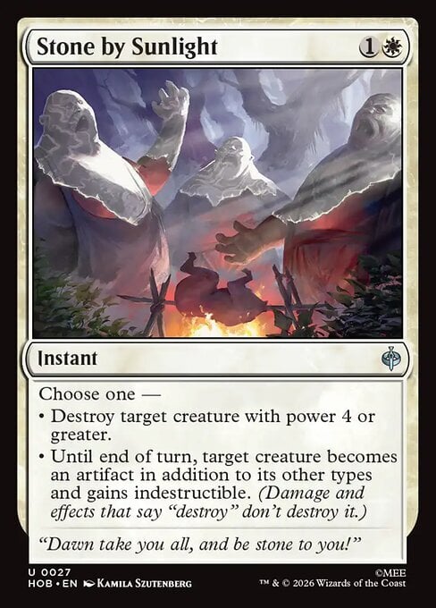 Stone by Sunlight Card Front