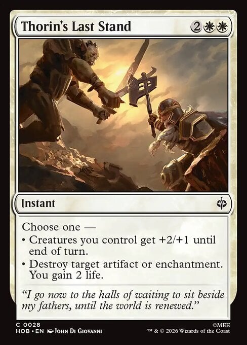 Thorin's Last Stand Card Front