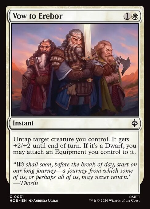 Vow to Erebor Card Front