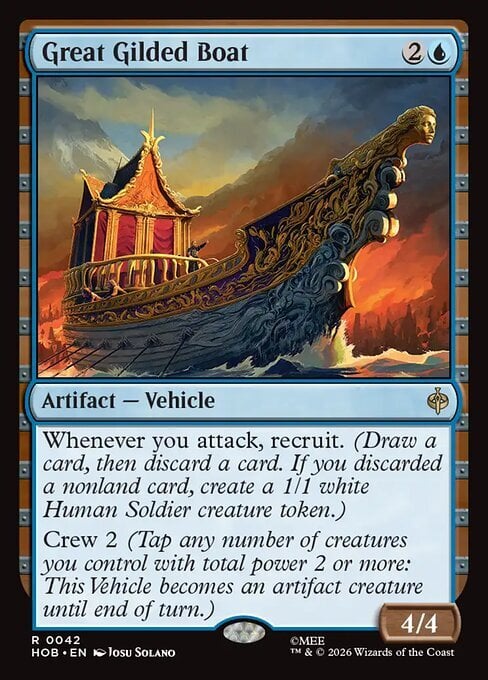 Great Gilded Boat Card Front