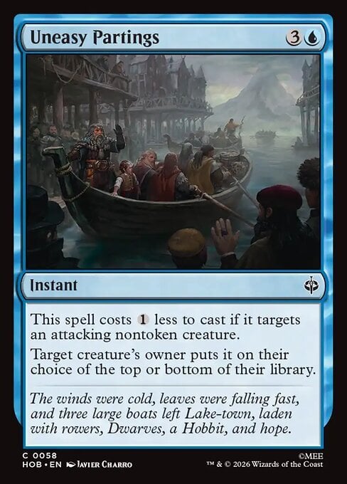 Uneasy Partings Card Front