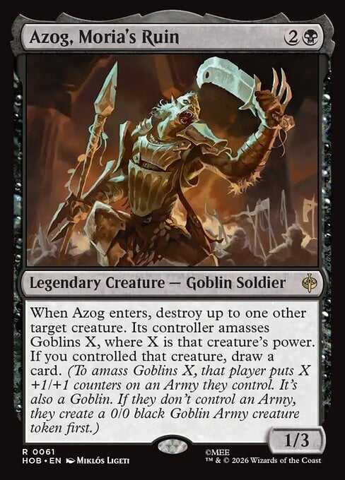 Azog, Moria's Ruin Card Front